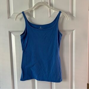 New York & Company Blue Cotton Camisole Tank